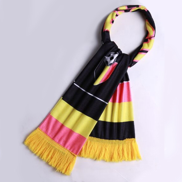 Bufanda Bélgica Tejidas Negro Amarillo Rosa